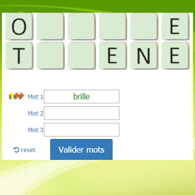 Composez un, deux ou trois mots